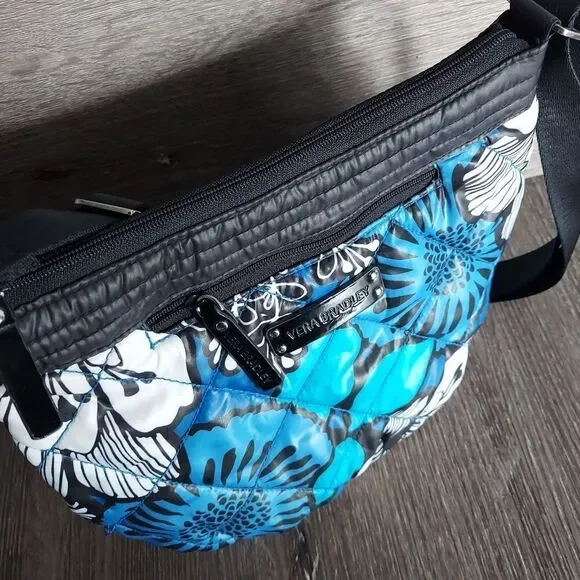 Vera Bradley Puffy Crossbody Shoulder Bag In Blue Bayou - Picture 3 of 5
